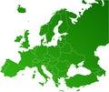 Europe vector map Royalty Free Stock Photo