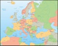 Europe vector map Royalty Free Stock Photo