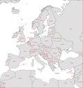 Europe vector map