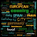 Europe word loud, text,word cloud use for banner, painting, motivation, web-page, website background, t-shirt & shirt printing,