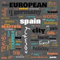 Europe word loud, text,word cloud use for banner, painting, motivation, web-page, website background, t-shirt & shirt printing,