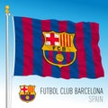 Barcelona Football Club flag and coat of arms team in the new Super League champioship