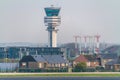 Europe, Zaventem airport control tower, Brussels Airport. Belgocontrol Royalty Free Stock Photo