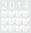 European 2014 calendar