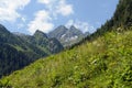 European alps landscape of Schwarzachtal valley in Zillertal (Austria)