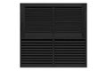 Antique black wooden shutters window isolated on a white background Royalty Free Stock Photo