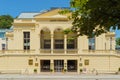 Facade of casino building in small European town