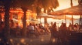 European Beach Bar Bliss: Relishing the Bokeh-Filled Outdoor Atmosphere