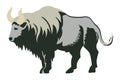 European bison - vector illustration Royalty Free Stock Photo