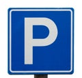 European blue parking sign Royalty Free Stock Photo