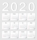 European 2020 calendar