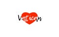 European capital city vatican love heart text logo design