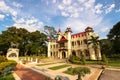 European castle style, at Sanam Chan Palace against blue sky