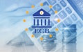 European Central Bank. ECB. Finance, capital banking and investment concept