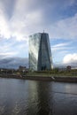 EZB Frankfurt EuropÃÂ¤ische Zentralbank European Central Bank cloudy blue sky Royalty Free Stock Photo