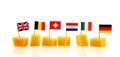 European cheese cubes Royalty Free Stock Photo