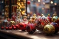 European Christmas markets, buying Christmas balls from market