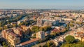 European city landscape from above. Rome houses and buildings aerial view Royalty Free Stock Photo