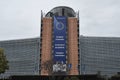 European commission building Brussels Belgium NOV 2019 Royalty Free Stock Photo