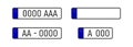 Set of european number plates.