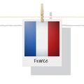 European country flag collection with photo of France flag Royalty Free Stock Photo