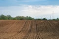 European countryside spring landscape Royalty Free Stock Photo