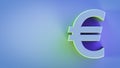 European currencies symbol close up. Copy space