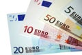 European currency. Euro banknotes. Royalty Free Stock Photo