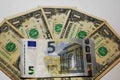 EUROPEAN CURRENCY EURO VERS AMERICAN DOLLARS