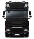 European DAF XF truck in black.