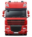 European DAF XF truck in red. Royalty Free Stock Photo