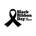 European Day Remembrance Victims Stalinism and Nazism. Black Ribbon Day 23 August