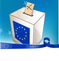 European election with ribbon flag