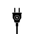European Electric Plug icon, symbol. Europe standart. lightning sign