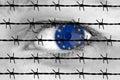 European eye and barbed wire