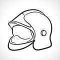 European firefighter helmet black drawing