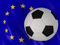 European flag and football