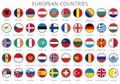 All national flags of the European countries Royalty Free Stock Photo