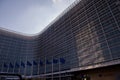 European flags in front of the Berlaymont building