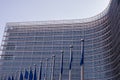 European flags in front of the Berlaymont building