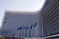 European flags in front of the Berlaymont building