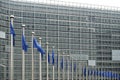 European flags in front of the Berlaymont building