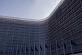 European flags in front of the Berlaymont building