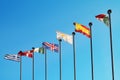 European flags Royalty Free Stock Photo