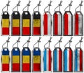 European Flags - Set of Grunge Metal Tags