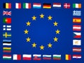 European flags Royalty Free Stock Photo