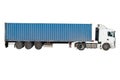 European flatbed 18-wheeler Royalty Free Stock Photo