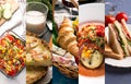 European food photo collage