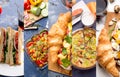 European food photo collage