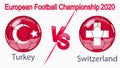 2020 European Football Championship, banner, web design, match between Turkey and Switzerland